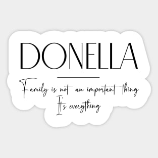 Donella Family, Donella Name, Donella Middle Name Sticker